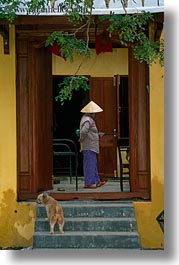 asia, conical, hats, hoi an, people, vertical, vietnam, womens, photograph