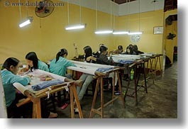 asia, factory, faifo, hoi an, horizontal, people, sewing, vietnam, womens, photograph