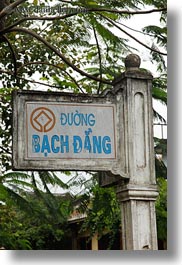 asia, bach dang, hoi an, signs, streets, vertical, vietnam, photograph