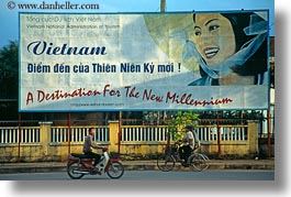 asia, billboards, hoi an, horizontal, signs, vietnam, photograph