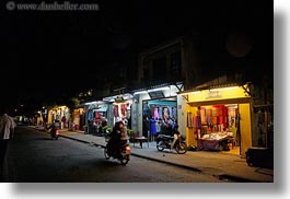 asia, hoi an, horizontal, motorcycles, nite, streets, towns, vietnam, photograph