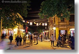 asia, hoi an, horizontal, nite, people, streets, vietnam, walking, photograph