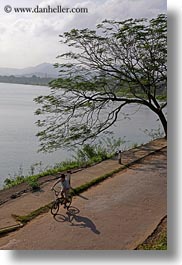 asia, bicycles, bikes, hue, lakes, vertical, vietnam, photograph