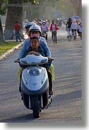 asia, bikes, families, hue, motorcycles, vertical, vietnam, photograph