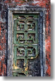ancient, arts, asia, asian, bas reliefs, citadel, hue, vertical, vietnam, photograph