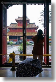 asia, buildings, doorways, hue, khai dinh, photographing, vertical, vietnam, womens, photograph