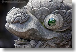 asia, dragons, eyes, green, horizontal, hue, khai dinh, statues, tu duc tomb, vietnam, photograph