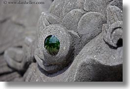 asia, dragons, eyes, green, horizontal, hue, khai dinh, statues, tu duc tomb, vietnam, photograph