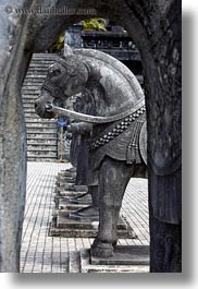 arches, asia, horses, hue, khai dinh, statues, tu duc tomb, vertical, vietnam, photograph