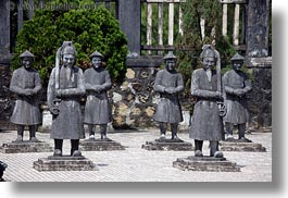 asia, horizontal, hue, khai dinh, soldiers, statues, stones, tu duc tomb, vietnam, photograph