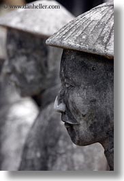 asia, hue, khai dinh, soldiers, statues, stones, tu duc tomb, vertical, vietnam, photograph