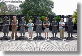 asia, horizontal, hue, khai dinh, statues, stones, tourists, tu duc tomb, vietnam, photograph