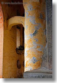 asia, bas reliefs, dragons, hue, khai dinh, tu duc tomb, vertical, vietnam, photograph