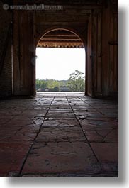 archways, asia, gates, hue, interiors, khai dinh, khiem cung, materials, rocks, stones, structures, tiles, tu duc tomb, vertical, vietnam, photograph