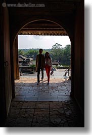 asia, doors, hue, khai dinh, khiem cung, people, silhouettes, tu duc tomb, vertical, vietnam, photograph