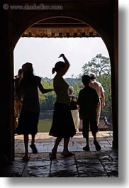 asia, doors, hue, khai dinh, khiem cung, people, silhouettes, tu duc tomb, vertical, vietnam, photograph