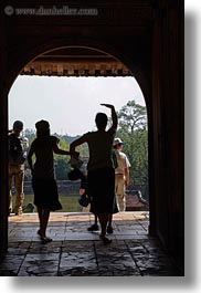 asia, doors, hue, khai dinh, khiem cung, people, silhouettes, tu duc tomb, vertical, vietnam, photograph