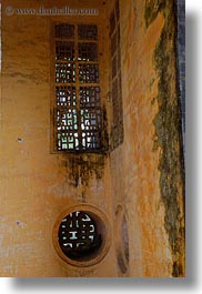 asia, hue, khai dinh, rectangular, round, slow exposure, tu duc tomb, vertical, vietnam, windows, photograph