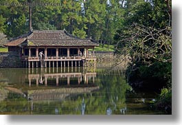 asia, horizontal, hue, khai dinh, lakes, luu khiem, tu duc tomb, vietnam, xung khiem pavilion, photograph