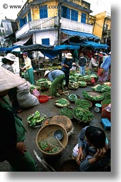 asia, hue, market, vegetables, vendors, vertical, vietnam, photograph