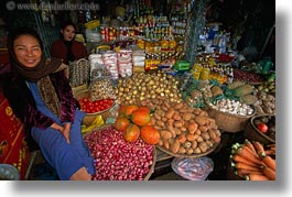 asia, horizontal, hue, market, vegetables, vendors, vietnam, photograph