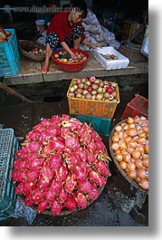 asia, hue, market, vegetables, vendors, vertical, vietnam, photograph