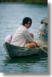 asia, asian, boats, childrens, girls, hue, people, vertical, vietnam, photograph