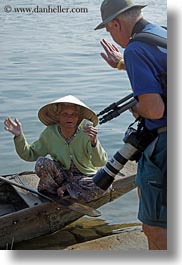 asia, asian, boats, clothes, conical, hats, hue, old, people, senior citizen, vertical, vietnam, womens, photograph