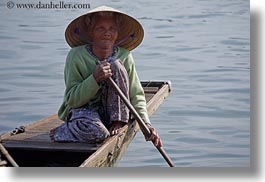 asia, asian, boats, clothes, conical, hats, horizontal, hue, old, people, senior citizen, vietnam, womens, photograph