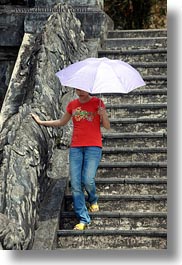 asia, asian, girls, hue, people, purple, teenage, umbrellas, vertical, vietnam, womens, photograph