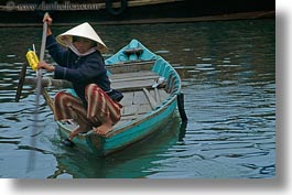 asia, asian, boats, clothes, conical, hats, horizontal, hue, people, vietnam, womens, photograph