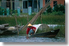 asia, asian, boats, clothes, conical, hats, horizontal, hue, people, vietnam, womens, photograph