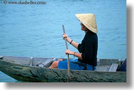 asia, asian, boats, clothes, conical, hats, horizontal, hue, people, vietnam, womens, photograph