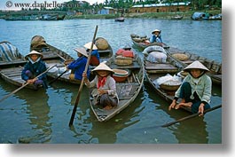 asia, asian, boats, clothes, conical, hats, horizontal, hue, people, senior citizen, vietnam, womens, photograph