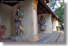 asia, bas reliefs, horizontal, hue, thien mu pagoda, vietnam, warriors, photograph