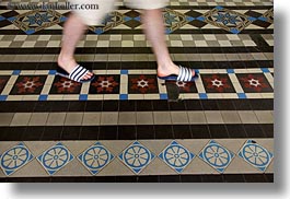 asia, feet, floors, horizontal, ornate, post office, saigon, tiles, vietnam, photograph