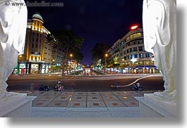 asia, buildings, cityscapes, horizontal, long exposure, nite, saigon, streets, structures, vietnam, photograph