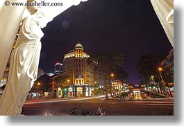 asia, buildings, cityscapes, horizontal, long exposure, nite, saigon, streets, structures, vietnam, photograph