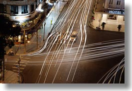 aerials, asia, buildings, cityscapes, downview, horizontal, long exposure, nite, saigon, streets, structures, traffic, vietnam, photograph