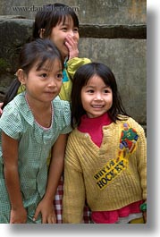 asia, asian, emotions, girls, people, smiles, vertical, vietnam, villages, photograph