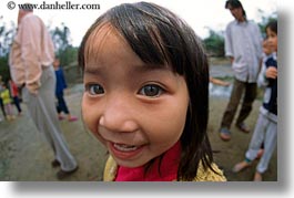 asia, asian, emotions, fisheye lens, girls, horizontal, people, smiles, vietnam, villages, photograph