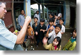 asia, asian, childrens, downview, emotions, fisheye lens, groups, horizontal, people, perspective, smiles, vietnam, villages, photograph