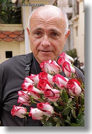 asia, ken, ken youner, red, roses, vertical, vietnam, white, wt people, photograph