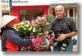 asia, horizontal, ken, ken youner, red, roses, vietnam, white, womens, wt people, photograph