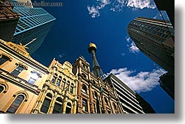 australia, buildings, clouds, horizontal, nature, sky, skyscrapers, space needle, structures, sydney, weather, photograph