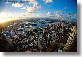 aerials, australia, buildings, cityscapes, clouds, horizontal, nature, sky, structures, sunsets, sydney, photograph