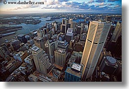aerials, australia, buildings, cityscapes, clouds, horizontal, nature, sky, structures, sunsets, sydney, photograph