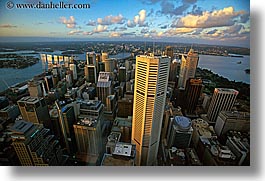 aerials, australia, buildings, cityscapes, clouds, horizontal, nature, sky, structures, sunsets, sydney, photograph