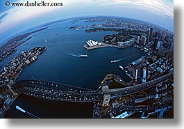 aerials, australia, bridge, buildings, cityscapes, harbor, horizontal, structures, sydney, photograph