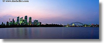 australia, buildings, cityscapes, dusk, horizontal, nite, panoramic, structures, sydney, photograph